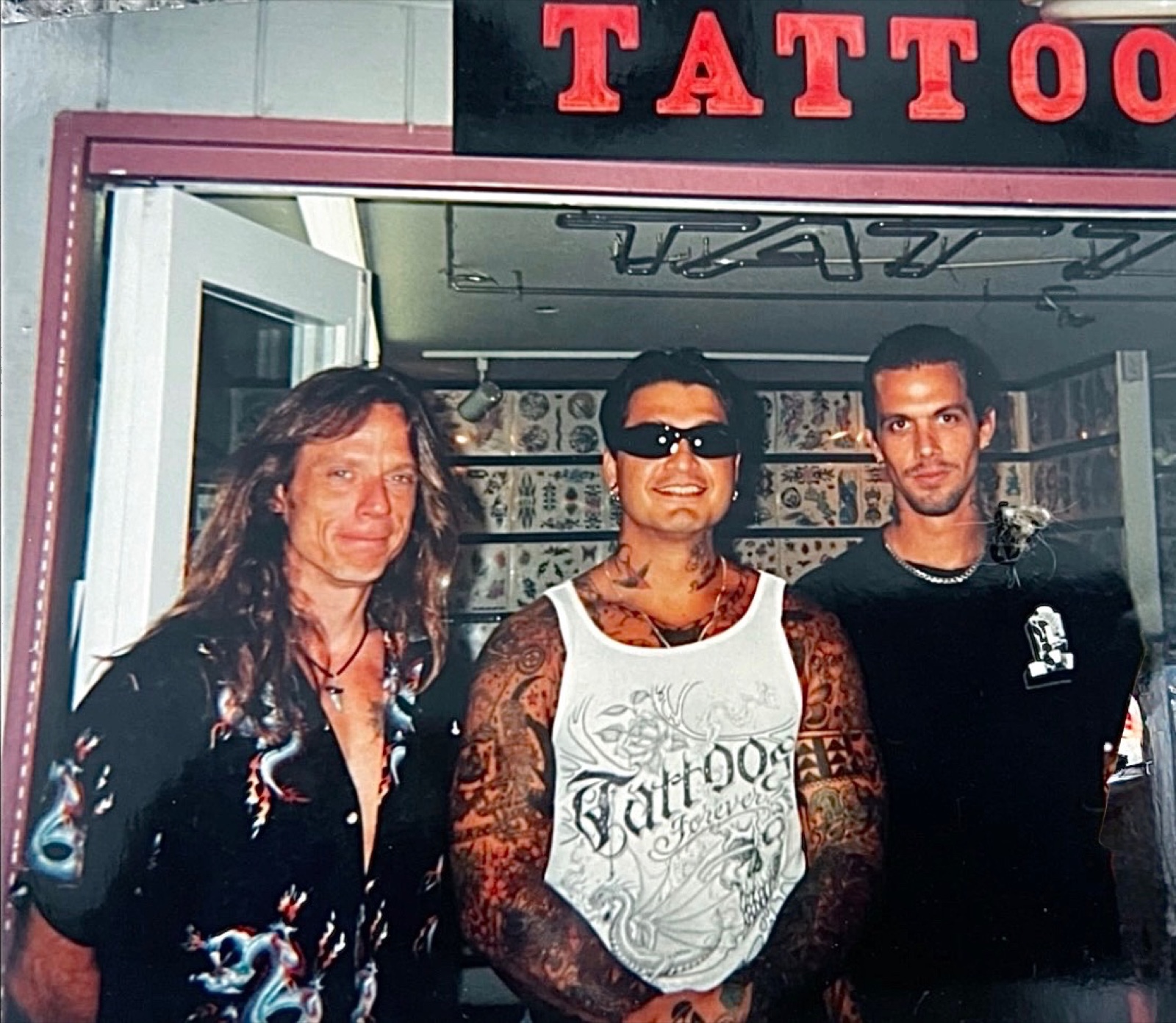 Mike Hatfield, Kevin Mokuahi, and Mark Claunch at Original Aloha Tattoo